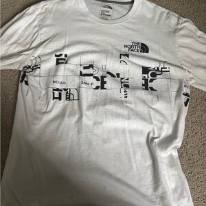 The North Face White Short Sleeve Tee with Iconic Graphics